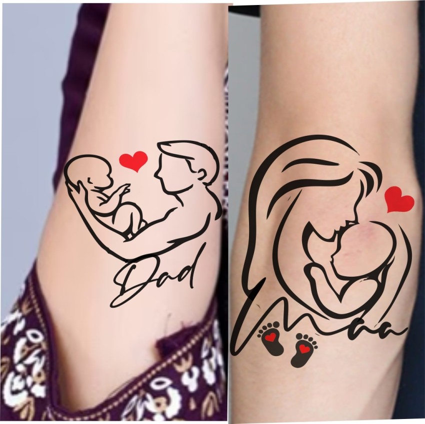 komstec New Mom Dad Love Baby Tattoo Waterproof Temporary Body Tattoo - Price in India, Buy komstec New Mom Dad Love Baby Tattoo Waterproof Temporary Body Tattoo Online In India, Reviews, Ratings